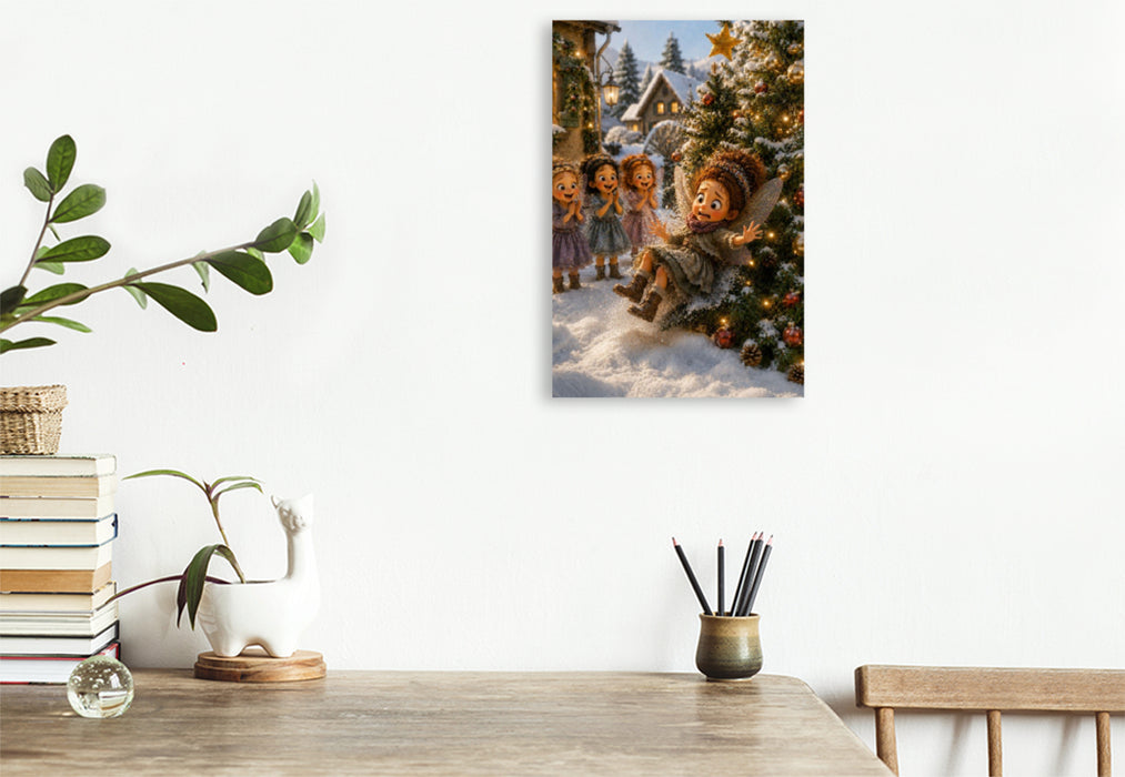 Premium Textil-Leinwand Die Weihnachtslandung