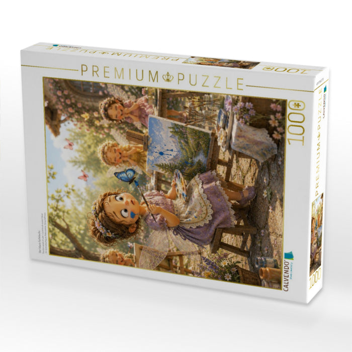 Der blaue Farbklecks - CALVENDO Foto-Puzzle'