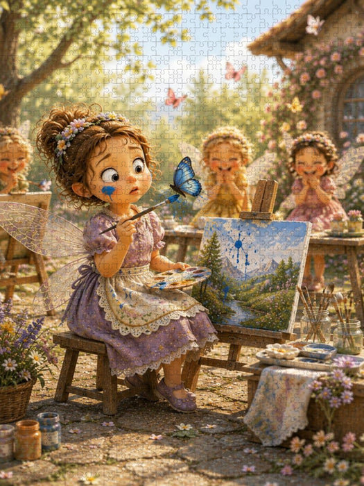 Der blaue Farbklecks - CALVENDO Foto-Puzzle'