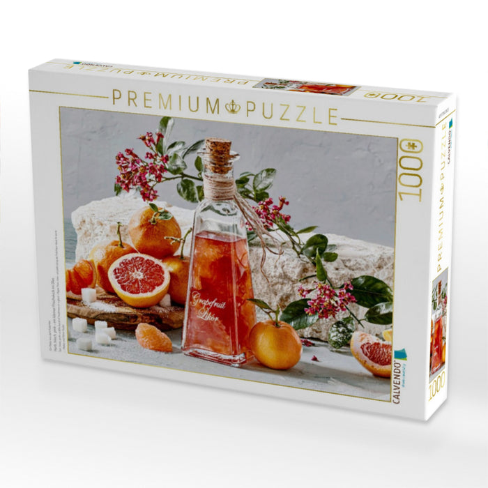 Herb, frisch, pink - ein kleiner Frischekick im Glas - CALVENDO Foto-Puzzle'