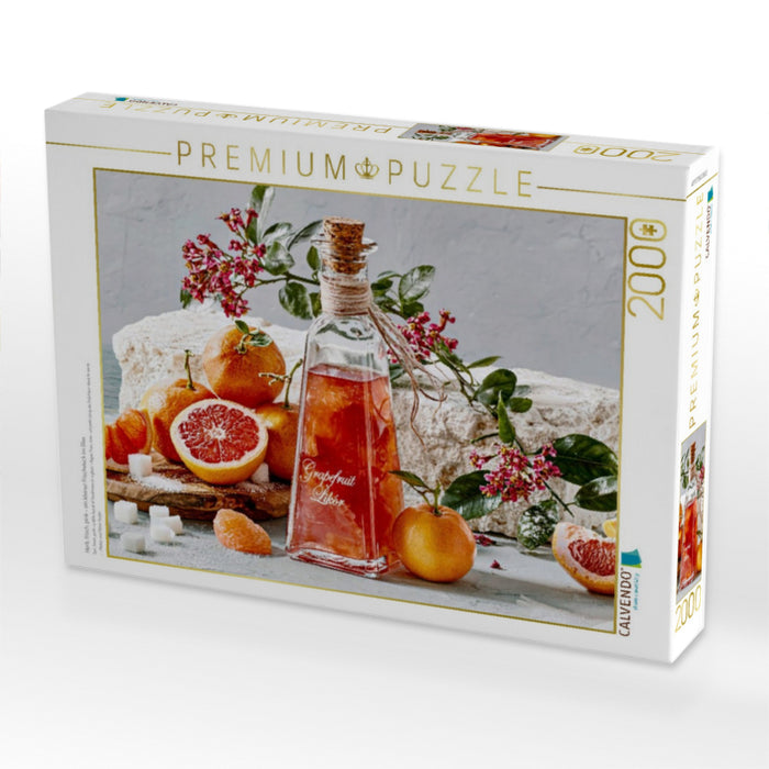 Herb, frisch, pink - ein kleiner Frischekick im Glas - CALVENDO Foto-Puzzle'