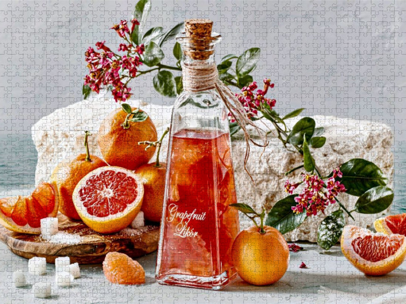 Herb, frisch, pink - ein kleiner Frischekick im Glas - CALVENDO Foto-Puzzle'