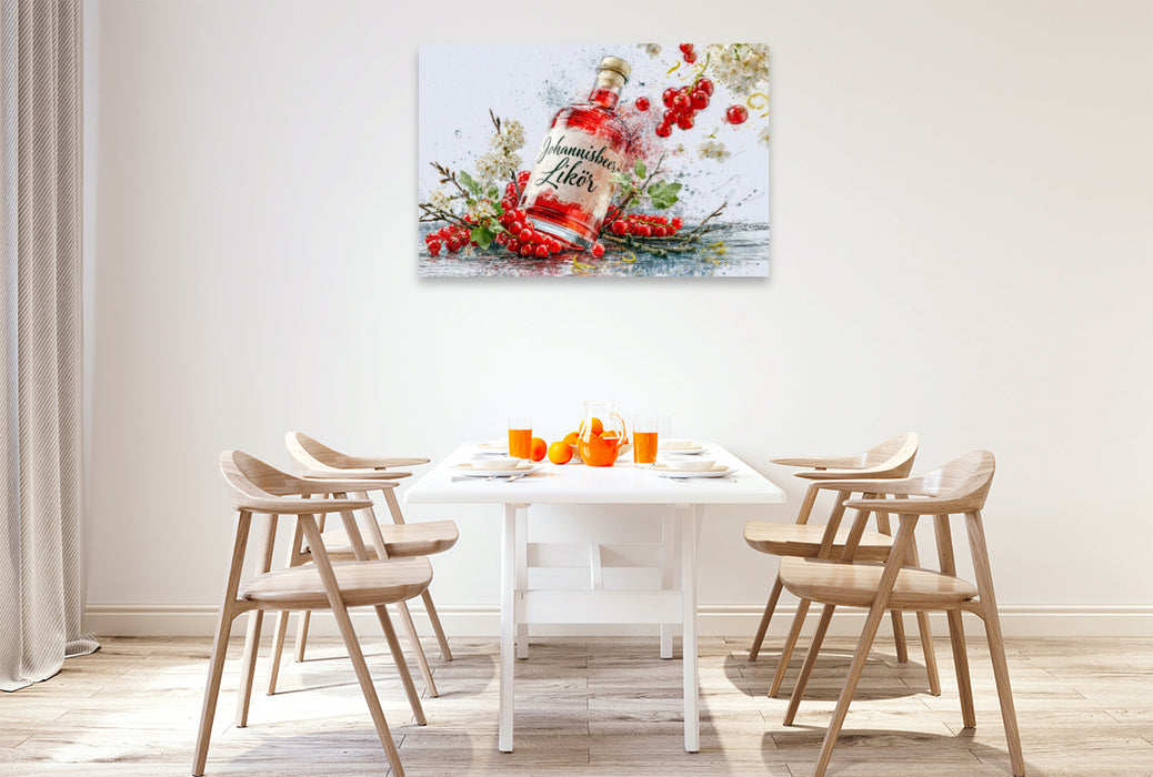 Premium Textil-Leinwand Roséfarben, frisch, leicht - der Frühling steht vor der Tür