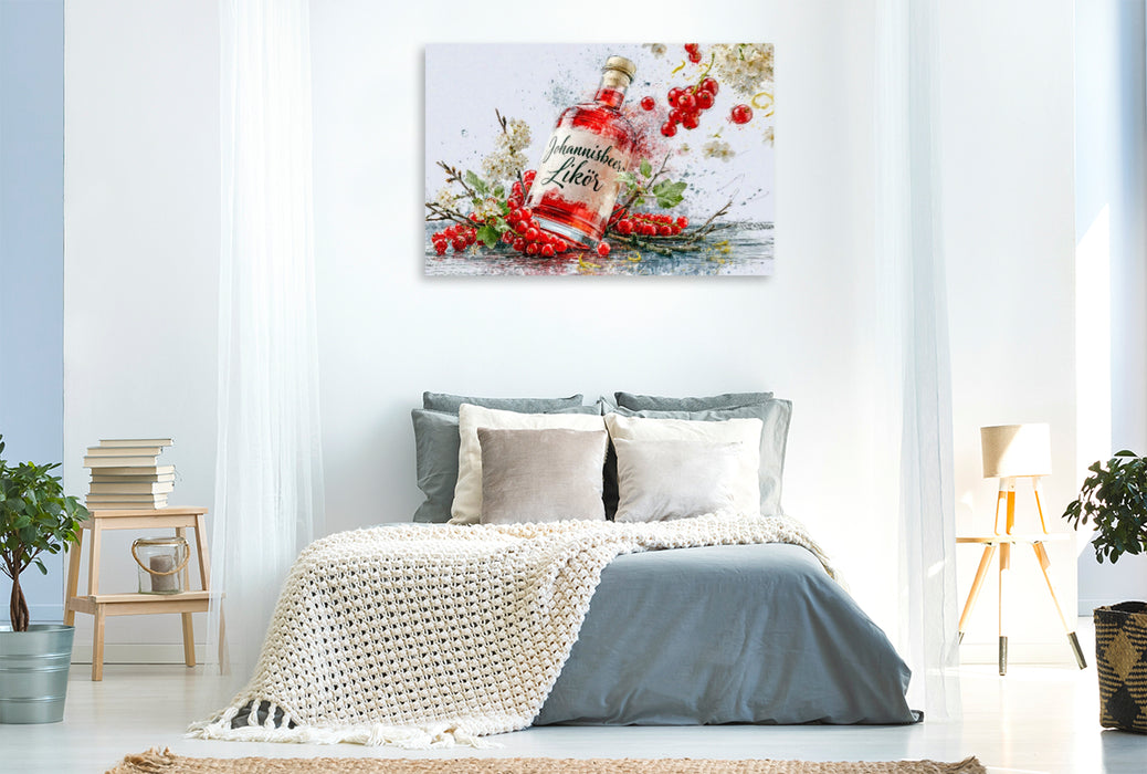 Premium Textil-Leinwand Roséfarben, frisch, leicht - der Frühling steht vor der Tür