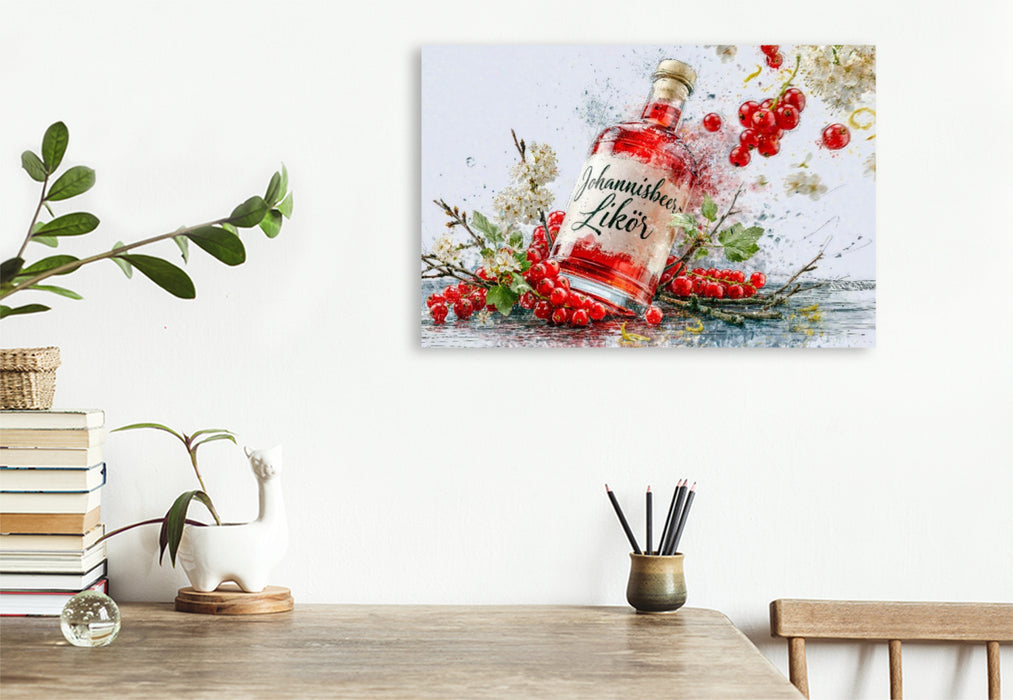 Premium Textil-Leinwand Roséfarben, frisch, leicht - der Frühling steht vor der Tür