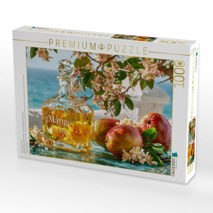 Goldene Mango, weiche Süße - ein Tropenurlaub in der Flasche - CALVENDO Foto-Puzzle'