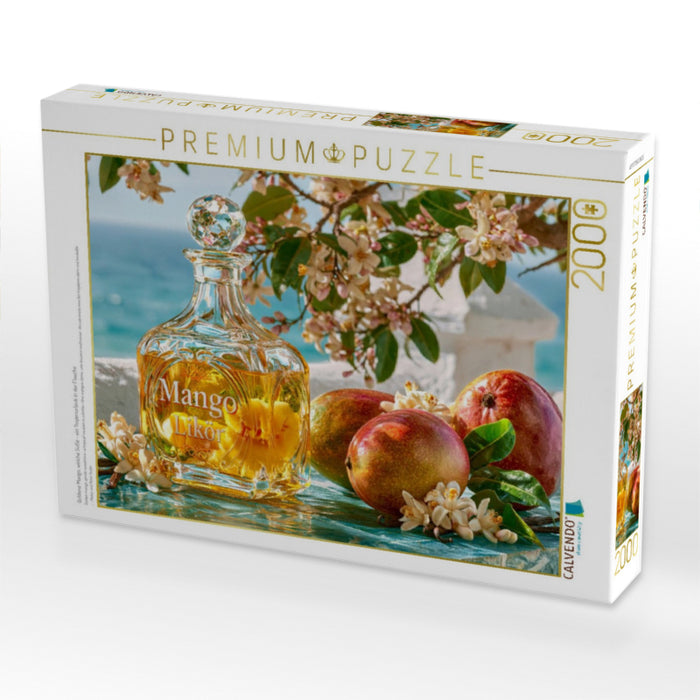 Goldene Mango, weiche Süße - ein Tropenurlaub in der Flasche - CALVENDO Foto-Puzzle'