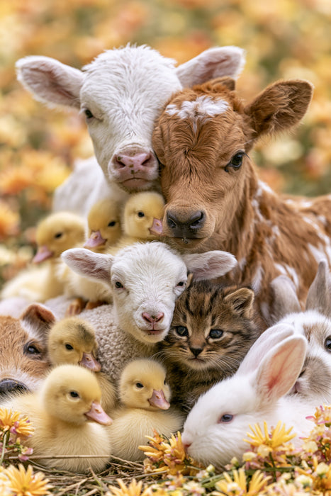 Premium Textil-Leinwand Ein Motiv aus dem Kalender Tierische Landliebe