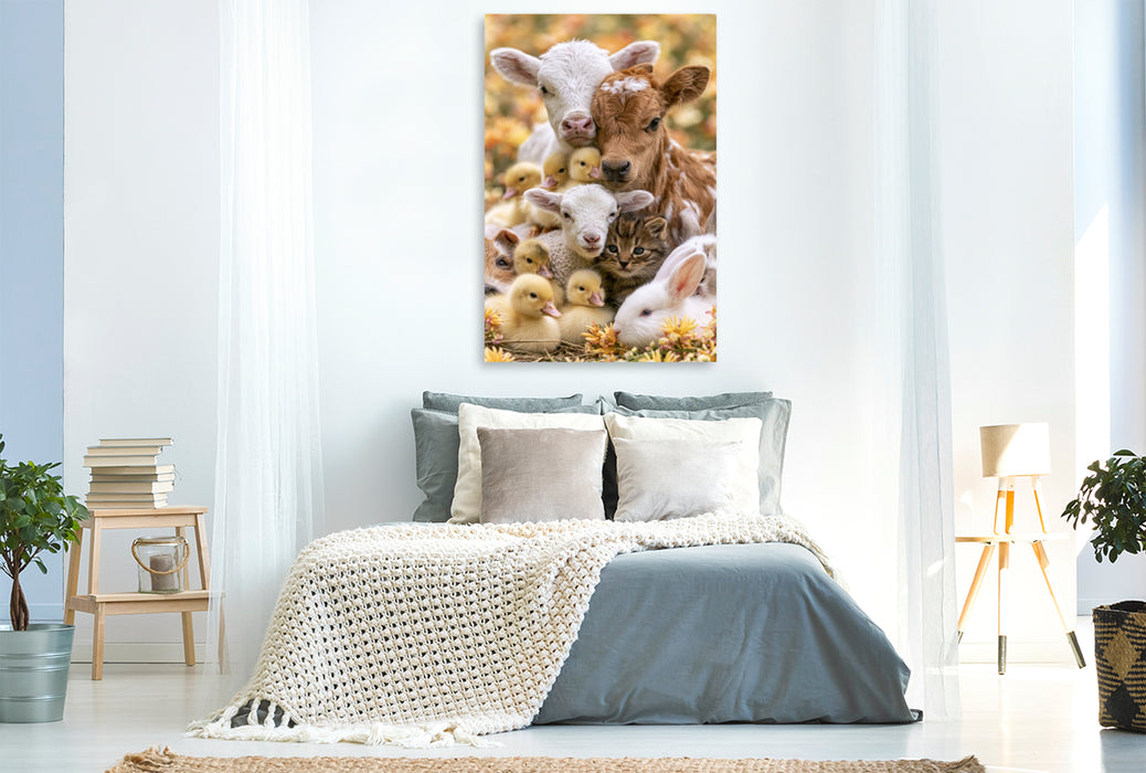 Premium Textil-Leinwand Ein Motiv aus dem Kalender Tierische Landliebe