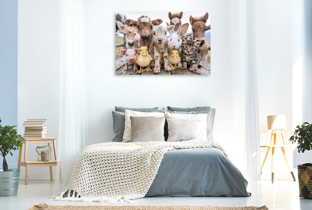Premium Textil-Leinwand Ein Motiv aus dem Kalender Bauernhofzauber