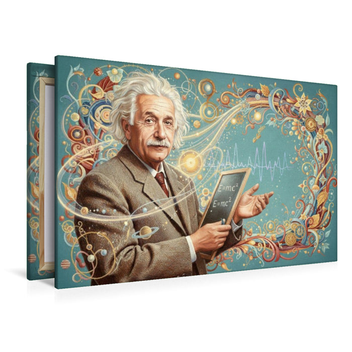 Premium Textil-Leinwand Albert Einstein (1879–1955)