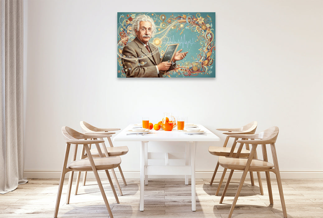 Premium Textil-Leinwand Albert Einstein (1879–1955)