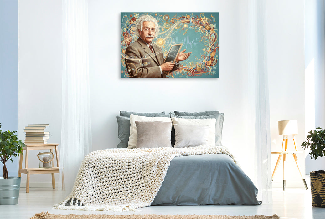 Premium Textil-Leinwand Albert Einstein (1879–1955)