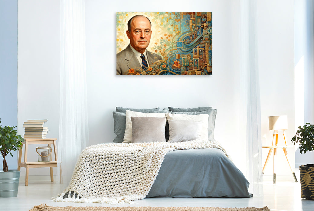 Premium Textil-Leinwand John von Neumann (1903–1957)