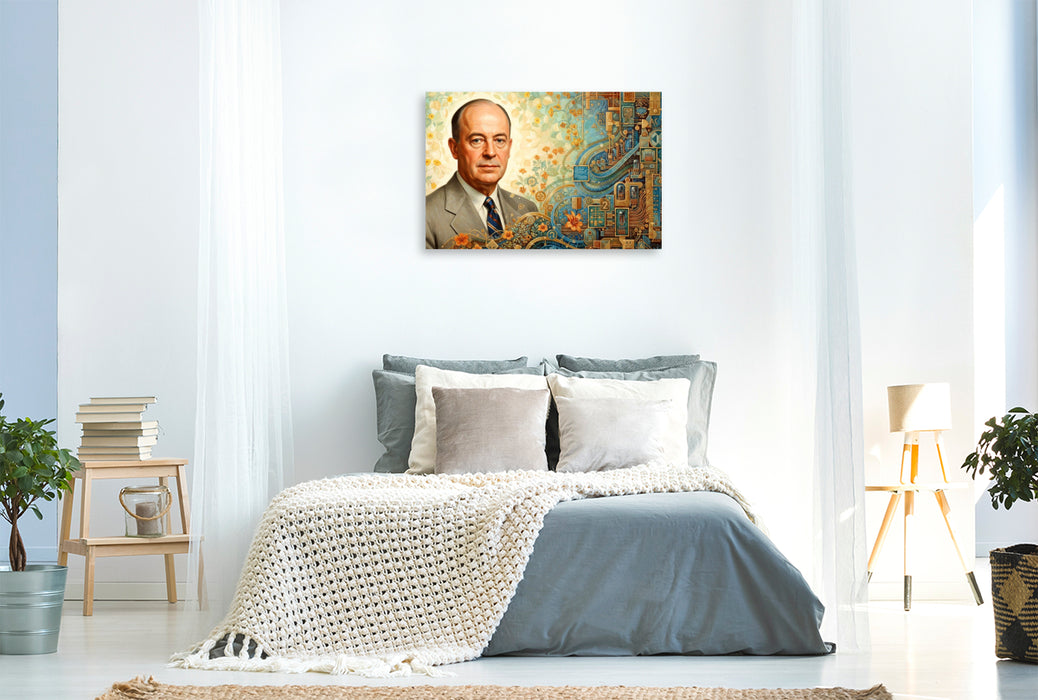 Premium Textil-Leinwand John von Neumann (1903–1957)