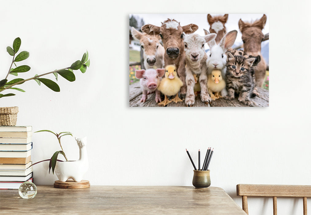 Premium Textil-Leinwand Ein Motiv aus dem Kalender Bauernhofzauber