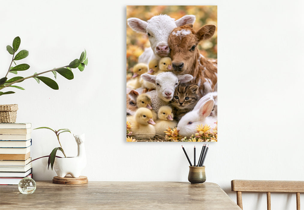 Premium Textil-Leinwand Ein Motiv aus dem Kalender Tierische Landliebe
