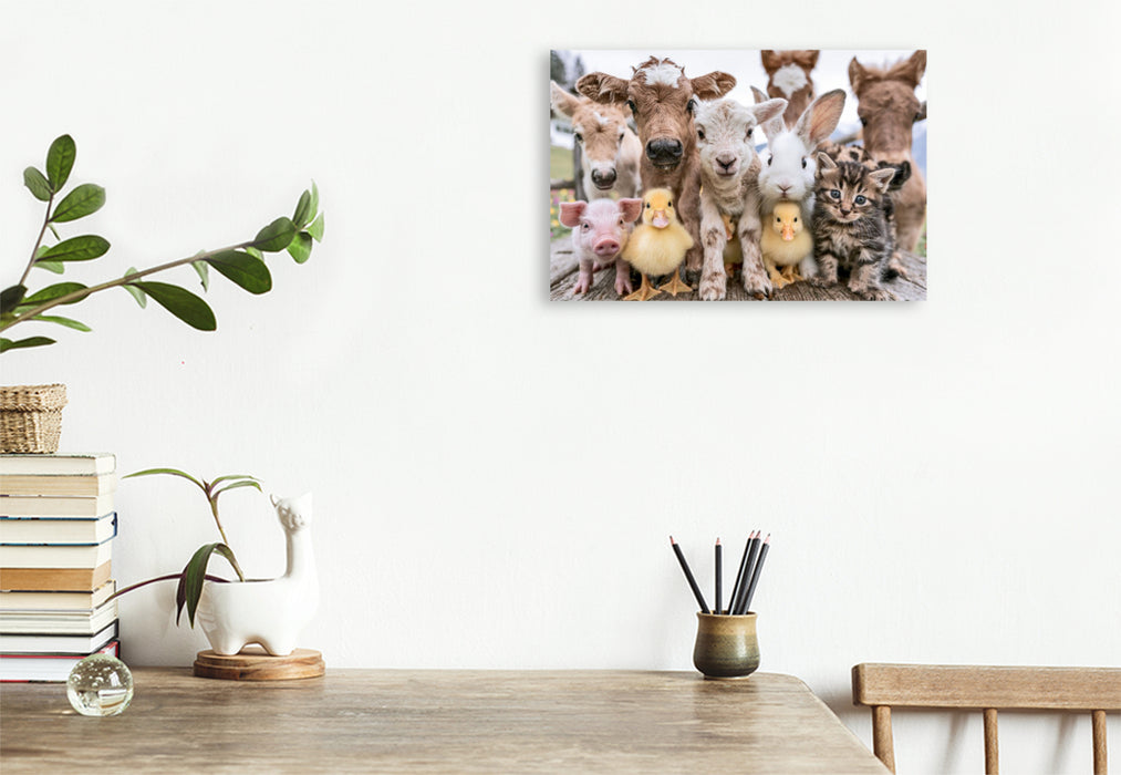Premium Textil-Leinwand Ein Motiv aus dem Kalender Bauernhofzauber