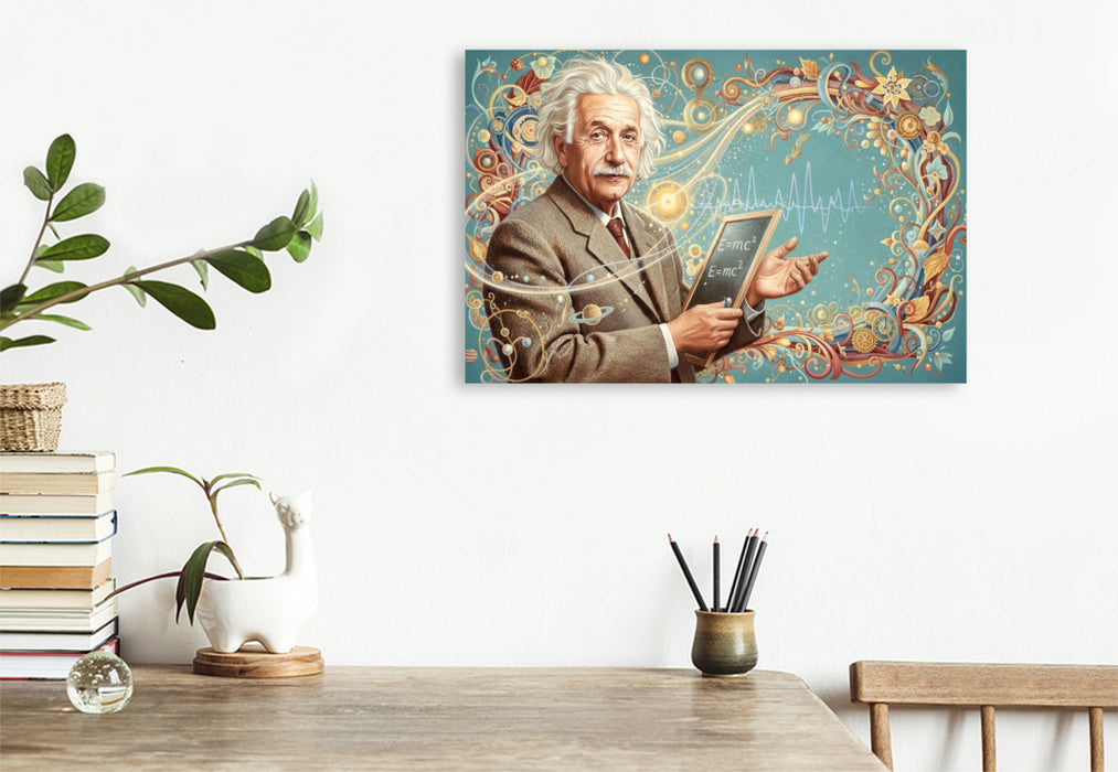 Premium Textil-Leinwand Albert Einstein (1879–1955)