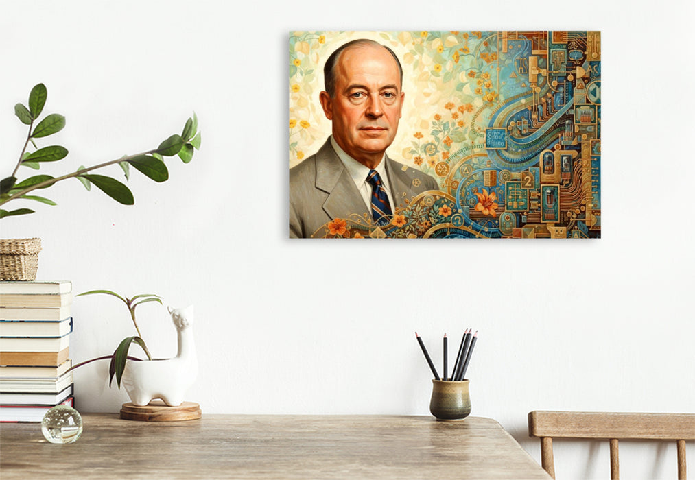 Premium Textil-Leinwand John von Neumann (1903–1957)