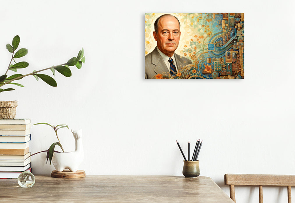 Premium Textil-Leinwand John von Neumann (1903–1957)