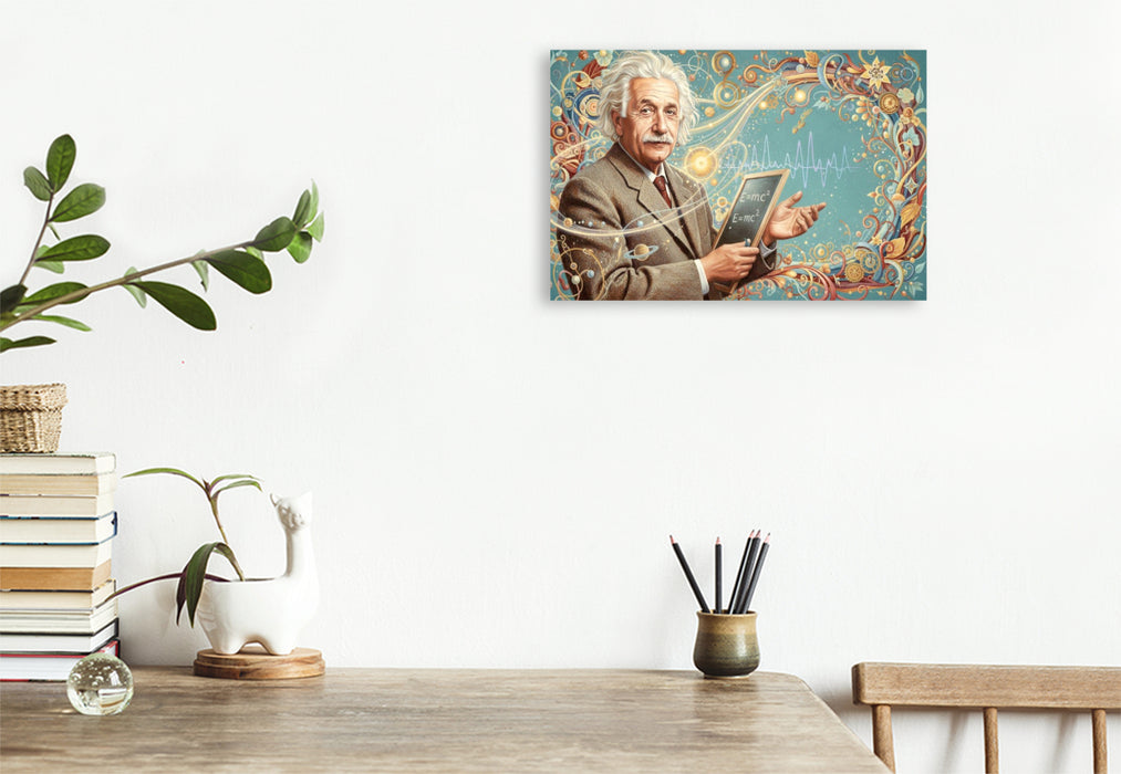 Premium Textil-Leinwand Albert Einstein (1879–1955)