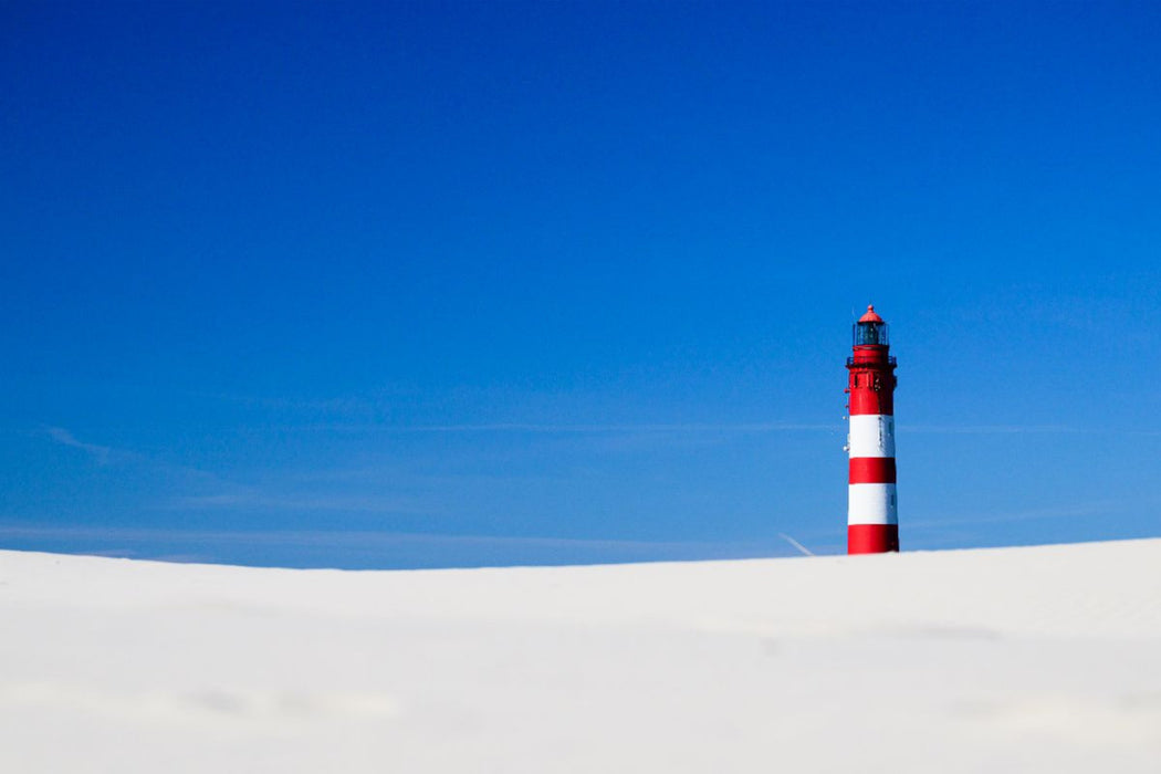 Premium Textil-Leinwand Leuchtturm Amrum
