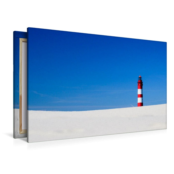 Premium Textil-Leinwand Leuchtturm Amrum