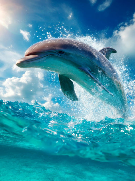 Verspielter Delfin - CALVENDO Foto-Puzzle'