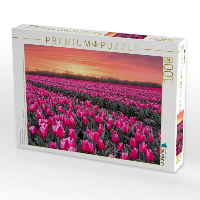 Tulpenmeer im Abendlicht - CALVENDO Foto-Puzzle'