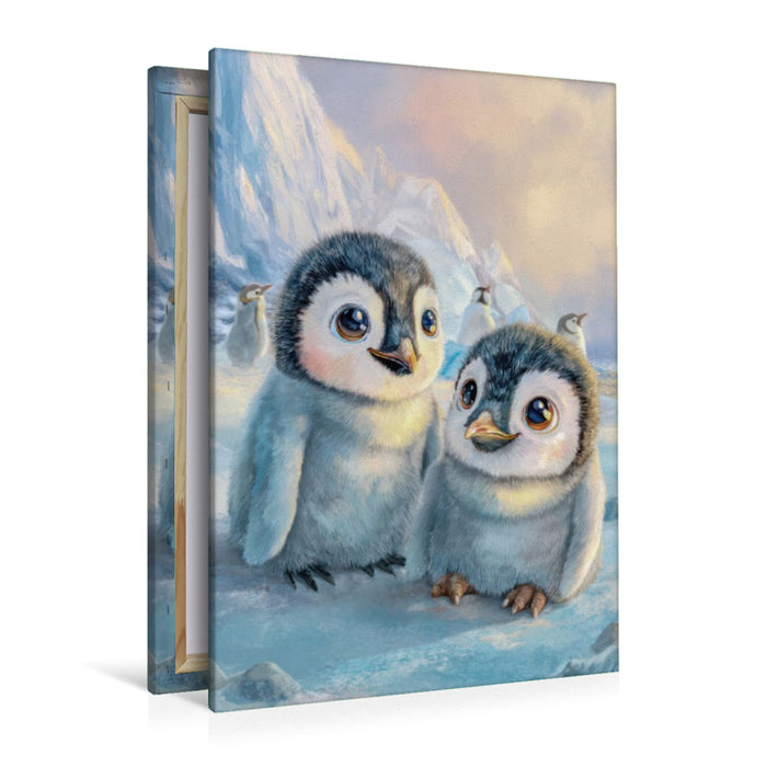Premium Textil-Leinwand Entzückende Tierbaby Illustrationen