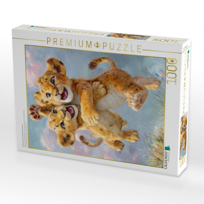 Entzückende Tierbaby Illustrationen - CALVENDO Foto-Puzzle'