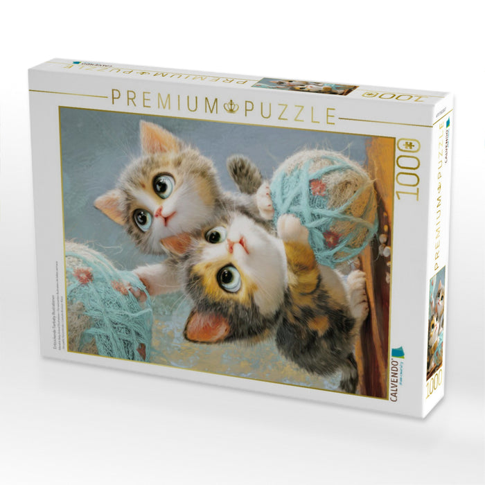 Entzückende Tierbaby Illustrationen - CALVENDO Foto-Puzzle'