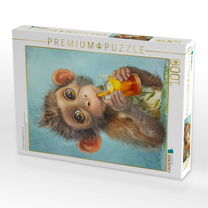 Entzückende Tierbaby Illustrationen - CALVENDO Foto-Puzzle'