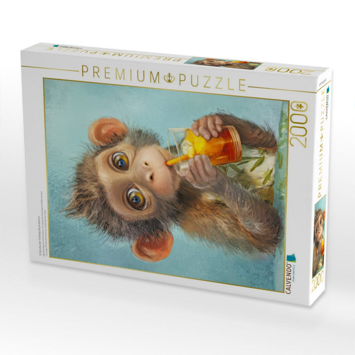 Entzückende Tierbaby Illustrationen - CALVENDO Foto-Puzzle'