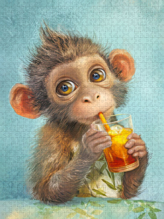 Entzückende Tierbaby Illustrationen - CALVENDO Foto-Puzzle'