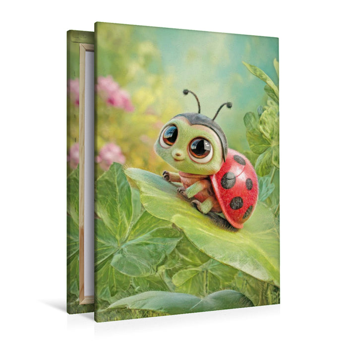 Premium Textil-Leinwand Entzückende Tierbaby Illustrationen