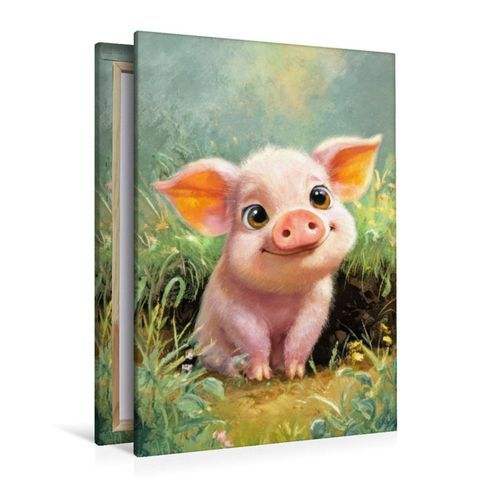 Premium Textil-Leinwand Entzückende Tierbaby Illustrationen