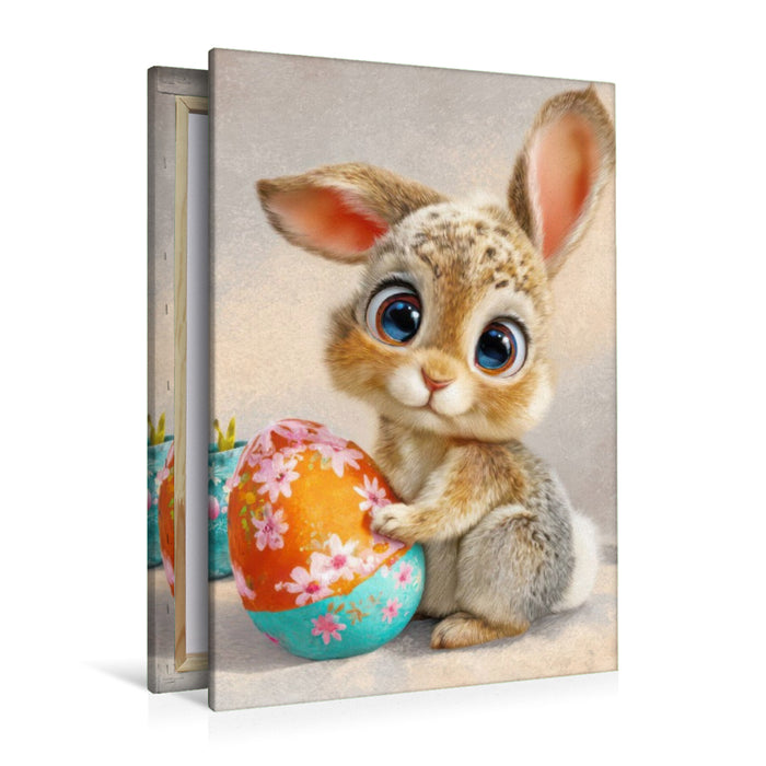 Premium Textil-Leinwand Entzückende Tierbaby Illustrationen