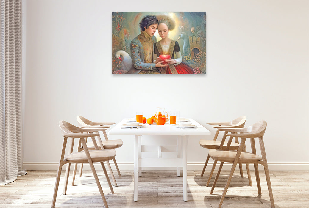 Premium Textil-Leinwand Melodien und Zuneigung