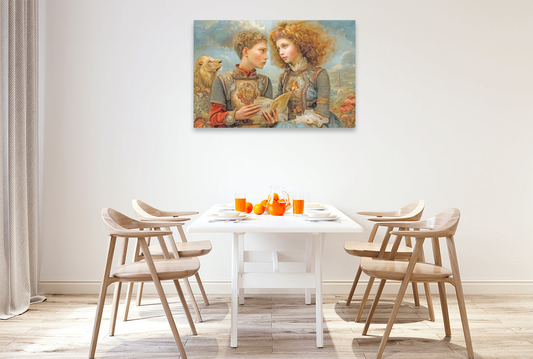 Premium Textil-Leinwand Melodien und Zuneigung