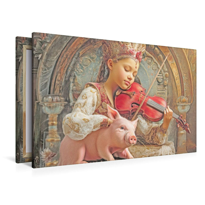 Premium Textil-Leinwand Melodien und Zuneigung