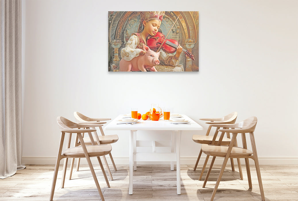 Premium Textil-Leinwand Melodien und Zuneigung