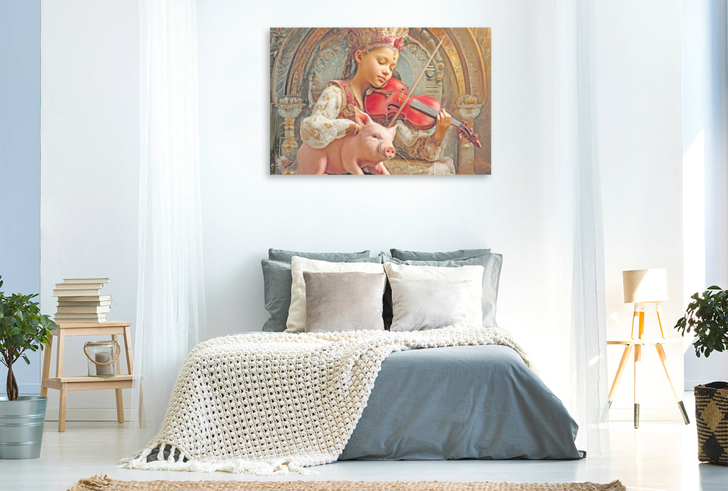 Premium Textil-Leinwand Melodien und Zuneigung