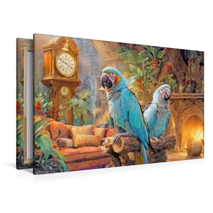 Premium Textil-Leinwand Niedliche Tiere