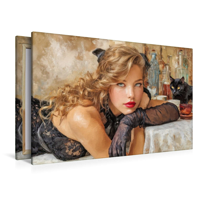 Premium Textil-Leinwand Sinnliche erotische Frauen