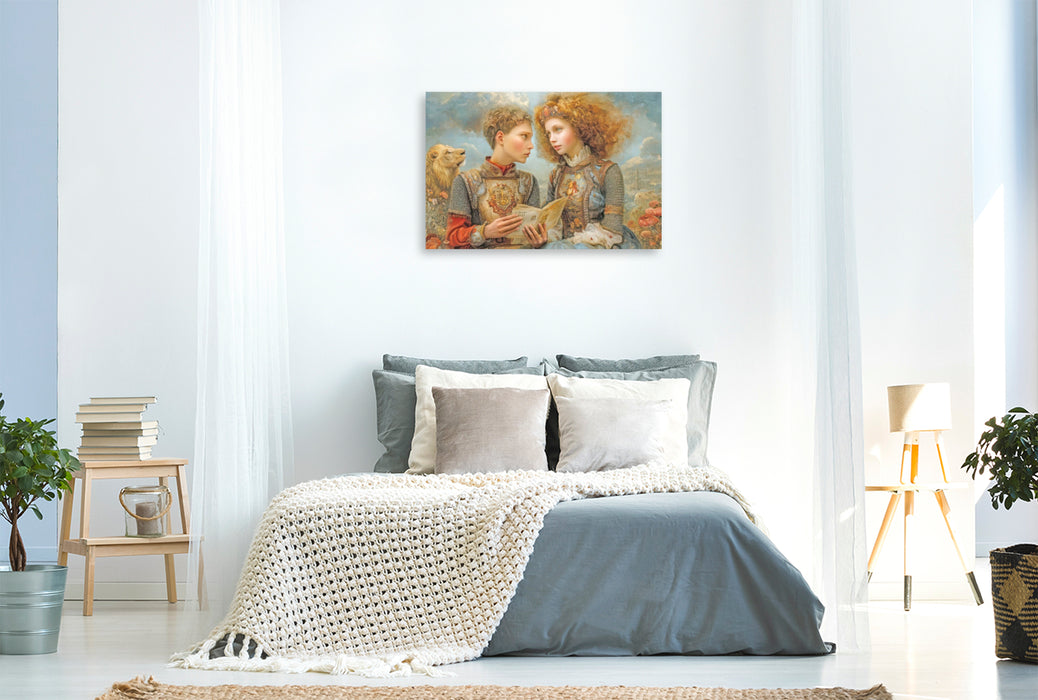 Premium Textil-Leinwand Melodien und Zuneigung