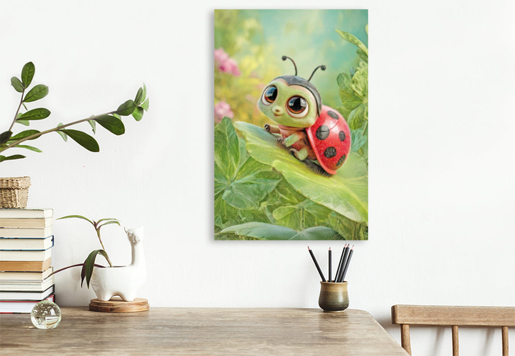 Premium Textil-Leinwand Entzückende Tierbaby Illustrationen