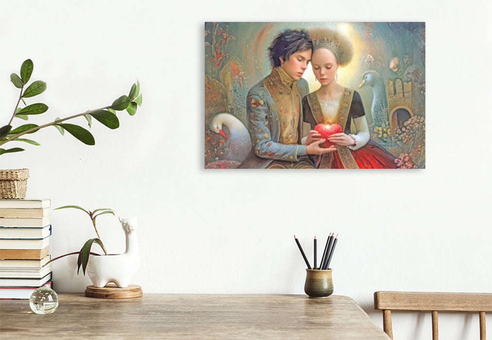 Premium Textil-Leinwand Melodien und Zuneigung