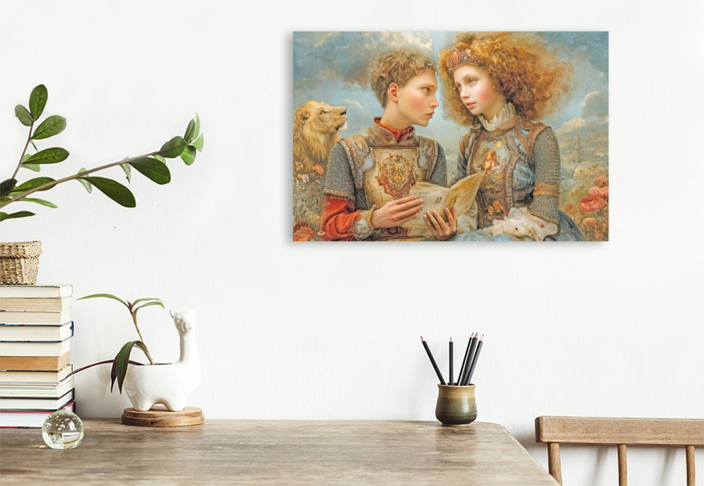 Premium Textil-Leinwand Melodien und Zuneigung